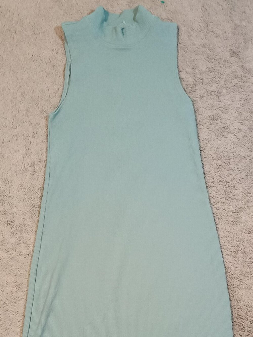 Abercrombie & Fitch/Bodycon/Womens Small/Sage Green Ribbed Mock Neck Chic Dress